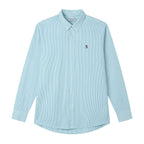 Giordano Men’s Cotton Slim Oxford Shirt with Embroidery - Premium Shirts