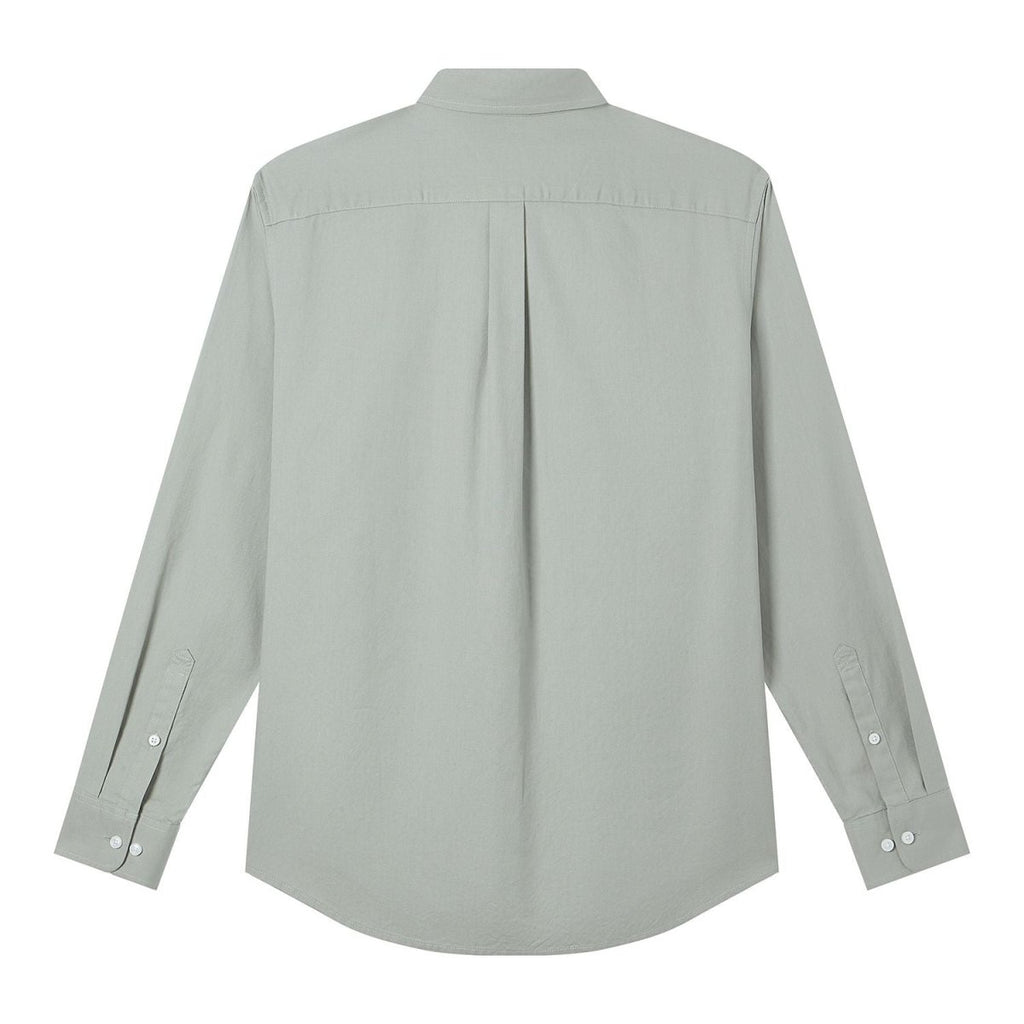 Giordano Men’s Cotton Slim Oxford Shirt with Embroidery - Premium Shirts