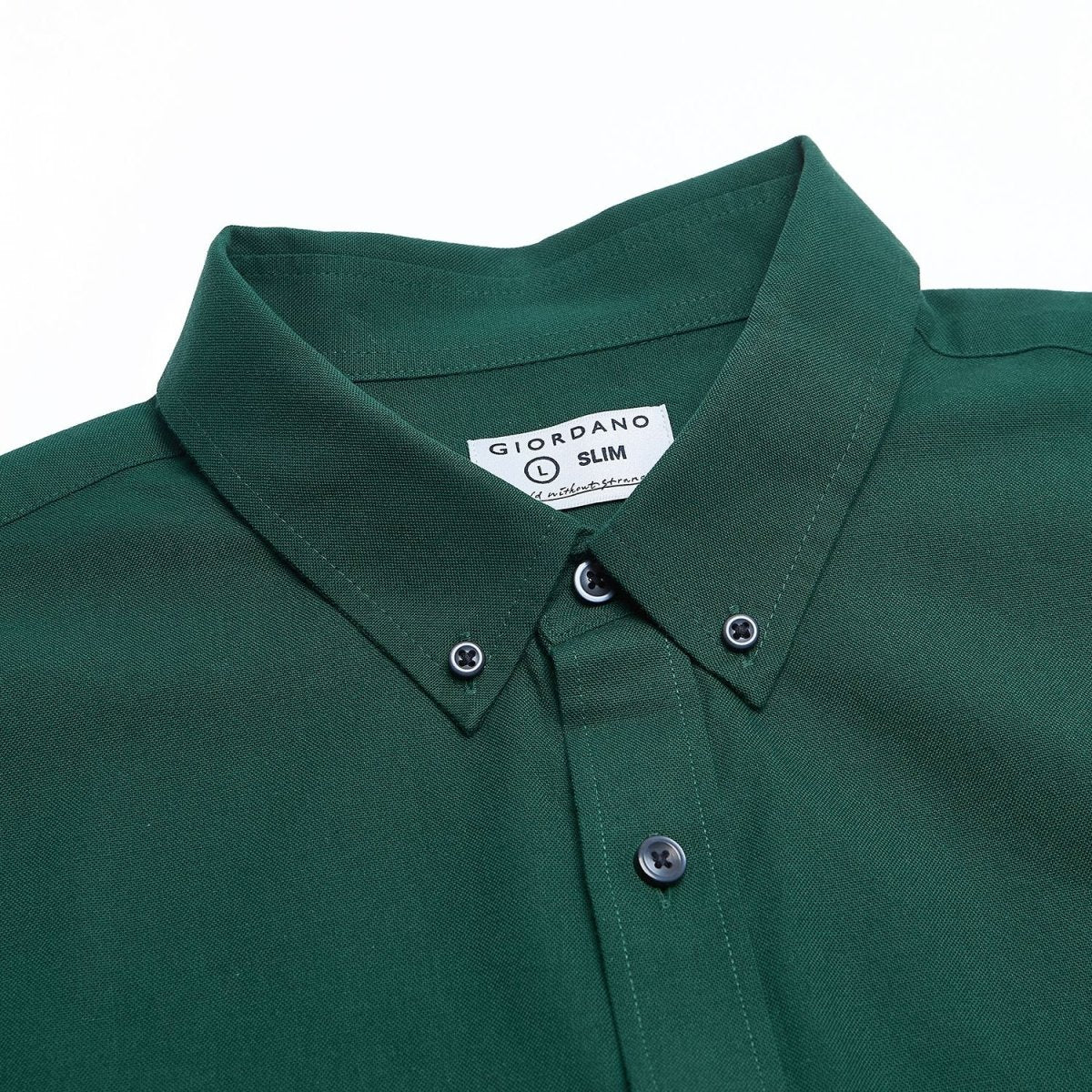 Giordano Men’s Cotton Slim Oxford Shirt with Embroidery - first_variant_option_2 Premium Shirts for Giordano