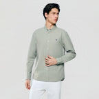 Giordano Men’s Cotton Slim Oxford Shirt with Embroidery - Premium Shirts