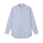 Giordano Men’s Cotton Slim Oxford Shirt with Embroidery - Premium Shirts