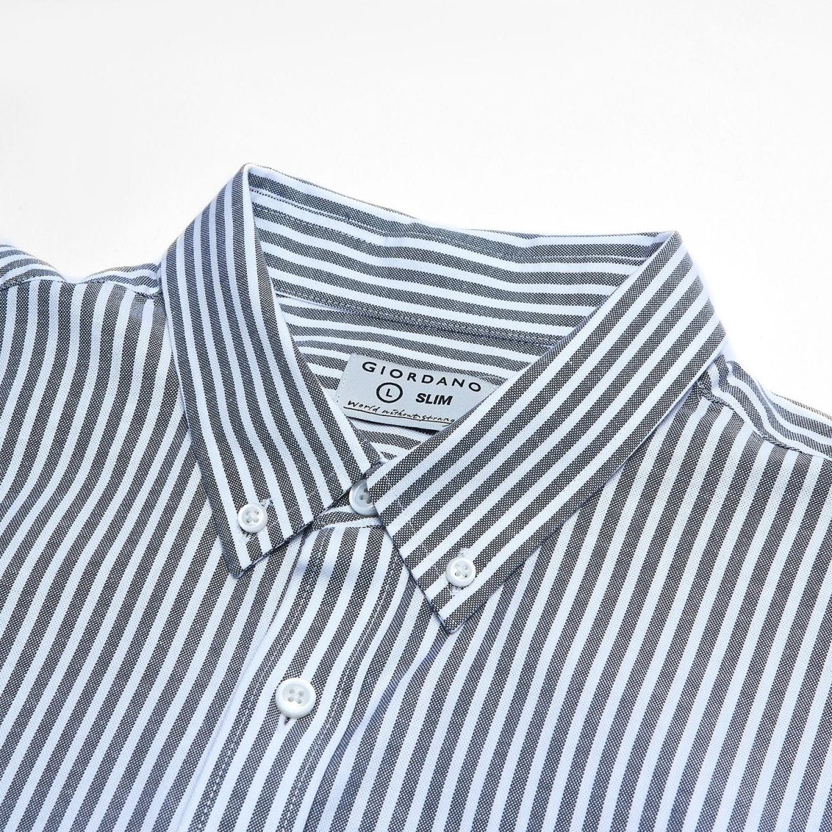 Giordano Men’s Cotton Slim Oxford Shirt with Embroidery - first_variant_option_2 Premium Shirts for Giordano