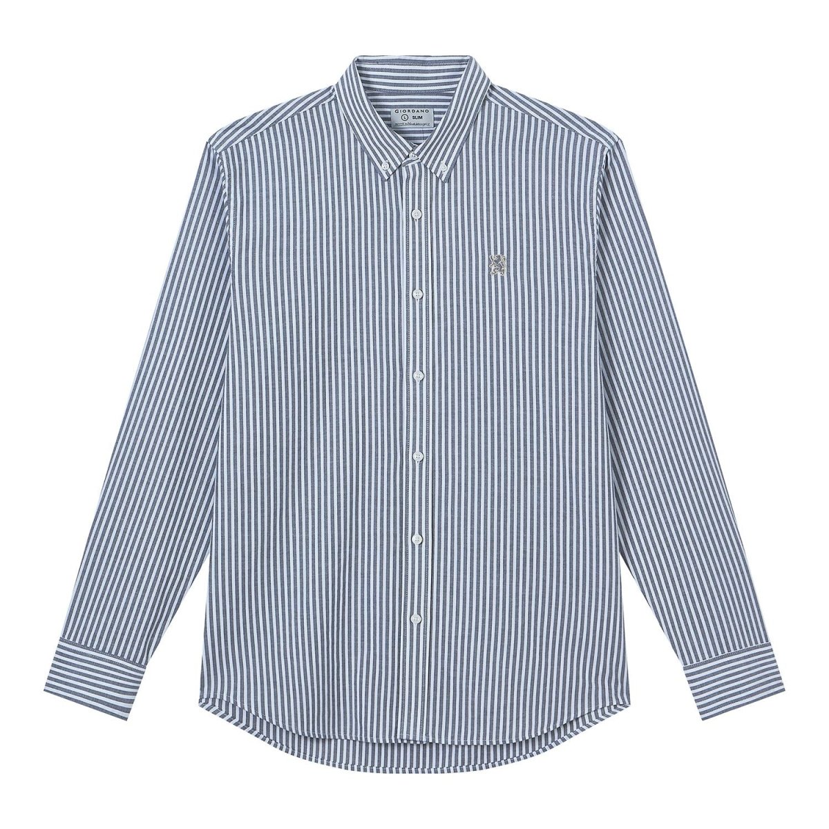 Giordano Men’s Cotton Slim Oxford Shirt with Embroidery - first_variant_option_2 Premium Shirts for Giordano