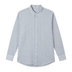 Giordano Men’s Cotton Slim Oxford Shirt with Embroidery - Premium Shirts