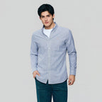 Giordano Men’s Cotton Slim Oxford Shirt with Embroidery - first_variant_option_2 Premium Shirts for Giordano