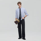 Giordano Men’s Cotton Slim Oxford Shirt with Embroidery - Premium Shirts