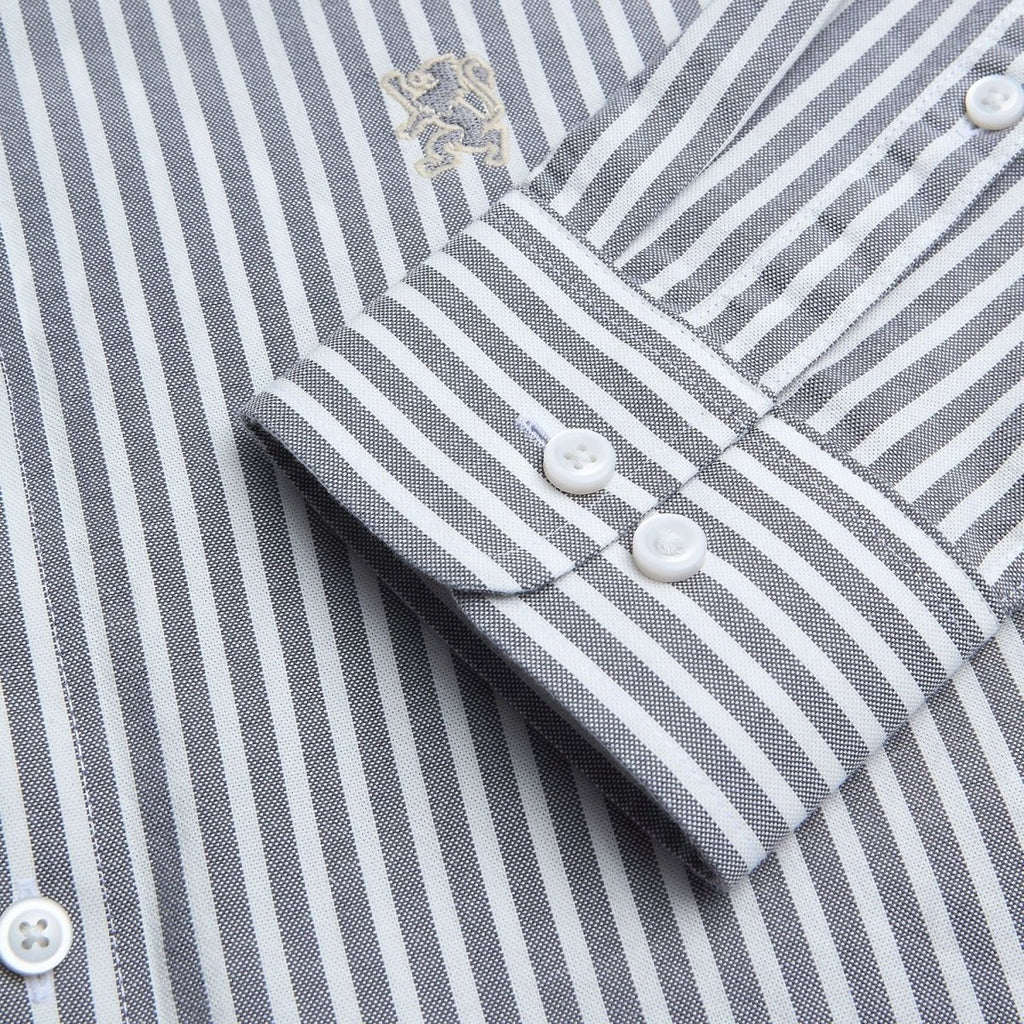 Giordano Men’s Cotton Slim Oxford Shirt with Embroidery - Premium Shirts