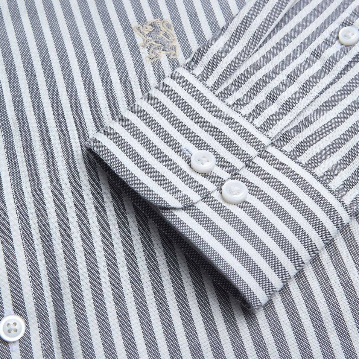 Giordano Men’s Cotton Slim Oxford Shirt with Embroidery - Premium Shirts
