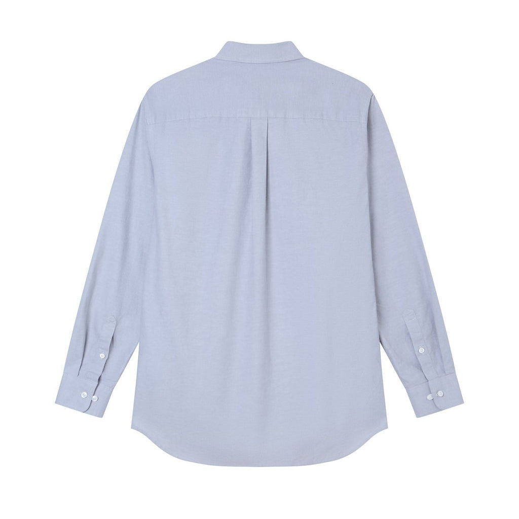 Giordano Men’s Cotton Slim Oxford Shirt with Embroidery - Premium Shirts