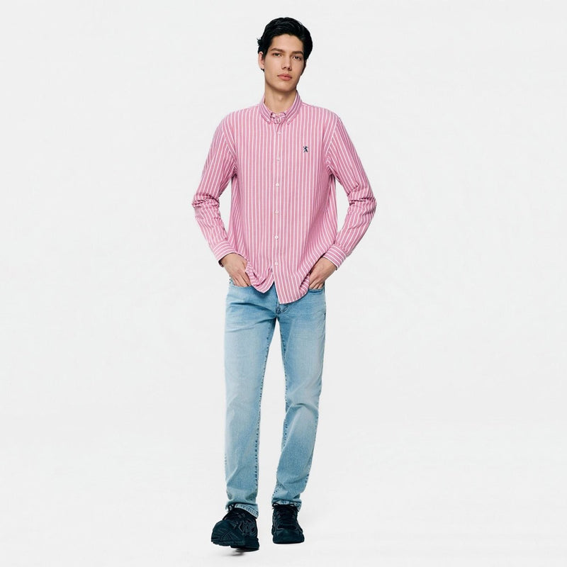 Giordano Men’s Cotton Slim Oxford Shirt with Embroidery - first_variant_option_2 Premium Shirt for Giordano