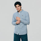 Giordano Men’s Cotton Slim Oxford Shirt with Embroidery - first_variant_option_2 Premium Shirts for Giordano