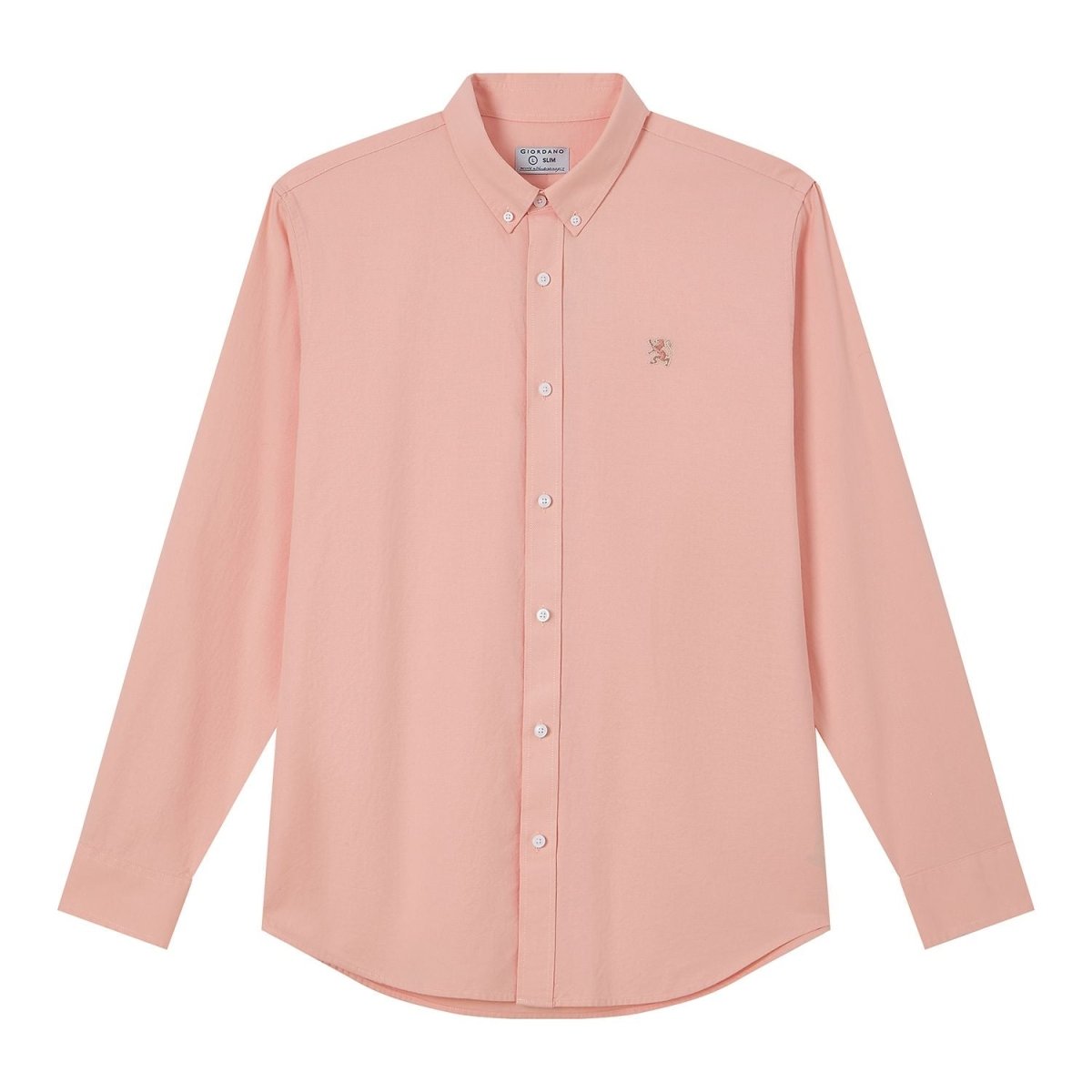 Giordano Men’s Cotton Slim Oxford Shirt with Embroidery - first_variant_option_2 Premium Shirts for Giordano