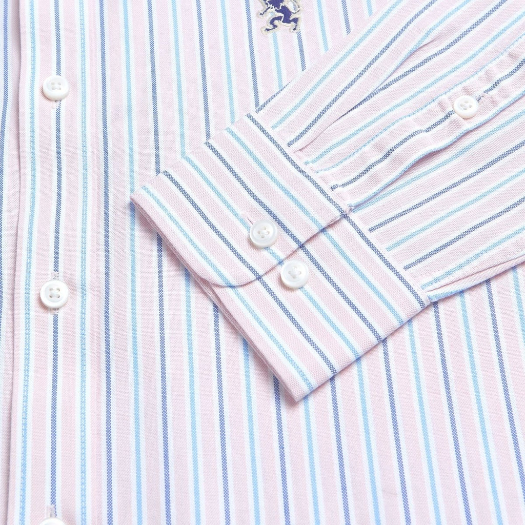 Giordano Men’s Cotton Slim Oxford Shirt with Embroidery - Premium Shirts