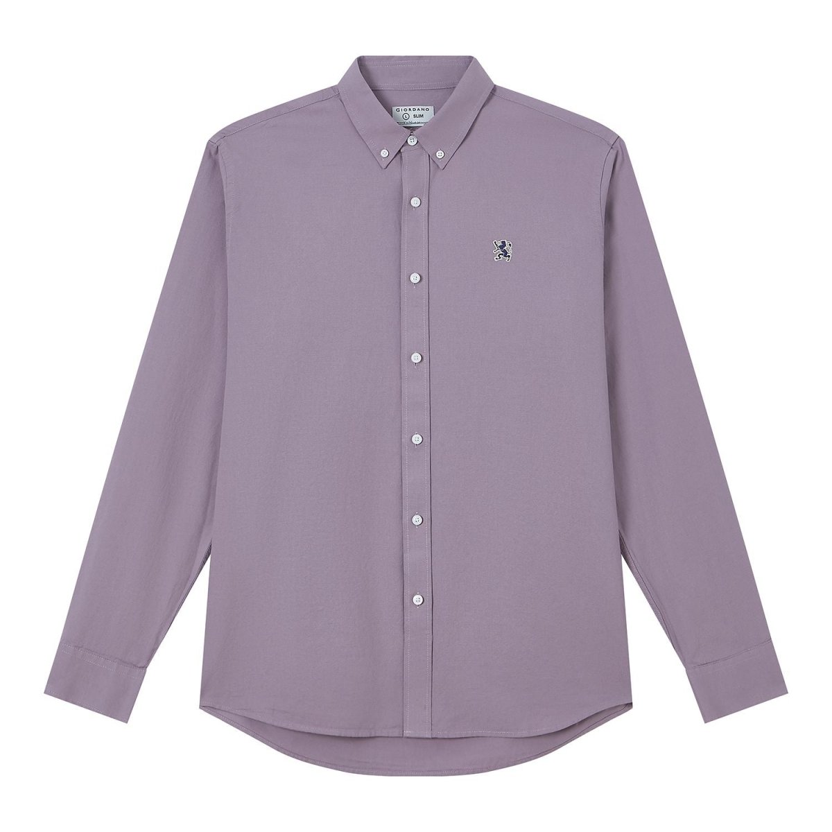 Giordano Men’s Cotton Slim Oxford Shirt with Embroidery - first_variant_option_2 Premium Shirts for Giordano
