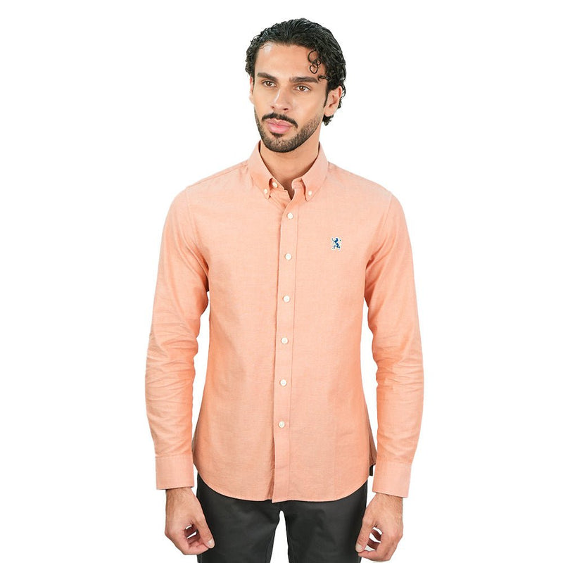 Giordano Men’s Cotton Slim Oxford Shirt with Embroidery - first_variant_option_2 Premium Shirt for Giordano