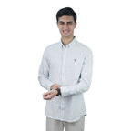 Giordano Men’s Cotton Slim Oxford Shirt with Embroidery - Premium Shirts