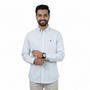 Men’s Cotton Slim Oxford Shirt with Embroidery