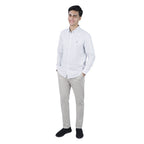 Giordano Men’s Cotton Slim Oxford Shirt with Embroidery - Premium Shirts