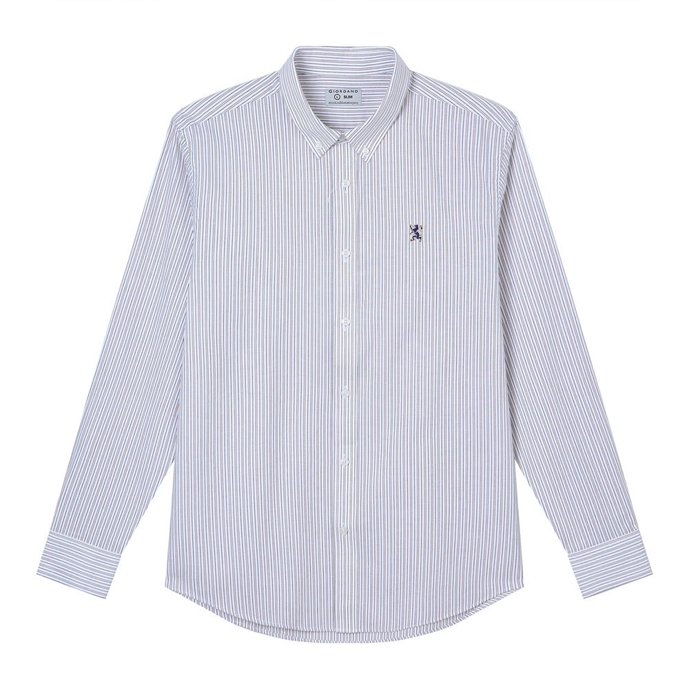 Giordano Men’S Cotton Slim Oxford Shirt With Embroidery - first_variant_option_2 Premium Shirt for Giordano