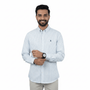 Giordano Men’s Cotton Slim Oxford Shirt with Embroidery - Premium Shirts