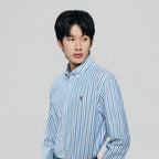Giordano Men’s Cotton Slim Oxford Shirt with Embroidery - Premium Shirts