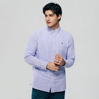 Giordano Men’s Cotton Slim Oxford Shirt with Embroidery - Premium Shirts