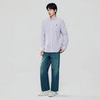 Giordano Men’s Cotton Slim Oxford Shirt with Embroidery - Premium Shirts