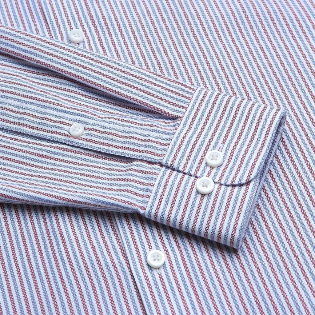 Giordano Men’s Cotton Slim Oxford Shirt with Embroidery - Premium Shirts