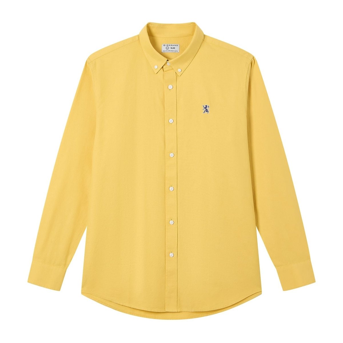 Giordano Men’s Cotton Slim Oxford Shirt with Embroidery - first_variant_option_2 Premium Shirts for Giordano