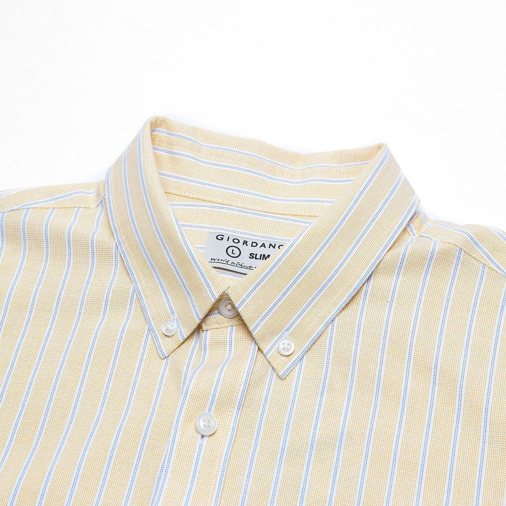 Giordano Men’s Cotton Slim Oxford Shirt with Embroidery - first_variant_option_2 Premium Shirts for Giordano