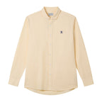 Giordano Men’s Cotton Slim Oxford Shirt with Embroidery - Premium Shirts