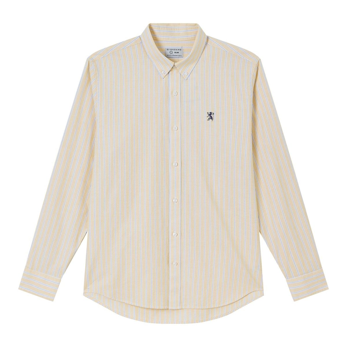 Giordano Men’s Cotton Slim Oxford Shirt with Embroidery - first_variant_option_2 Premium Shirts for Giordano