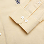 Giordano Men’s Cotton Slim Oxford Shirt with Embroidery - Premium Shirts