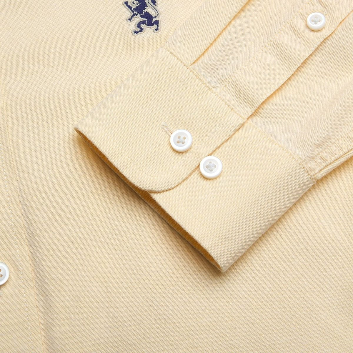 Giordano Men’s Cotton Slim Oxford Shirt with Embroidery - Premium Shirts