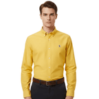 Giordano Men’s Cotton Slim Oxford Shirt with Embroidery - first_variant_option_2 Premium Shirts for Giordano