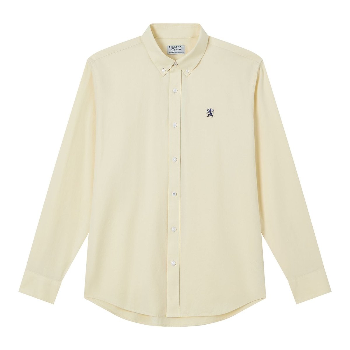 Giordano Men’s Cotton Slim Oxford Shirt with Embroidery - first_variant_option_2 Premium Shirts for Giordano
