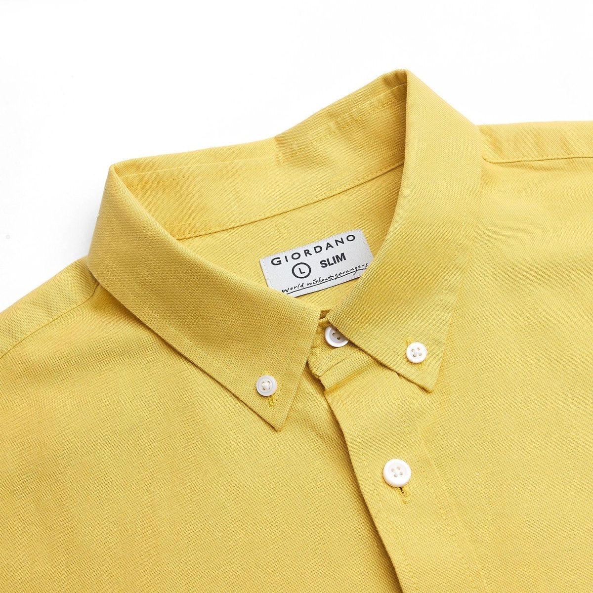 Giordano Men’s Cotton Slim Oxford Shirt with Embroidery - first_variant_option_2 Premium Shirts for Giordano