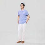 Giordano Men’s Cotton Slim Performance Polo with Small Lion Embroidery - Premium Polo