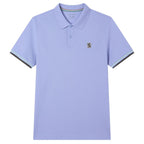 Giordano Men’s Cotton Slim Performance Polo with Small Lion Embroidery - Premium Polo