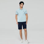 Giordano Men’s Cotton Slim Performance Polo with Small Lion Embroidery - Premium Polo