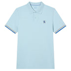 Giordano Men’s Cotton Slim Performance Polo with Small Lion Embroidery - Premium Polo