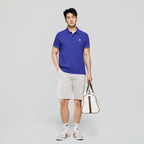 Giordano Men’s Cotton Slim Performance Polo with Small Lion Embroidery - Premium Polo