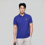 Giordano Men’s Cotton Slim Performance Polo with Small Lion Embroidery - Premium Polo