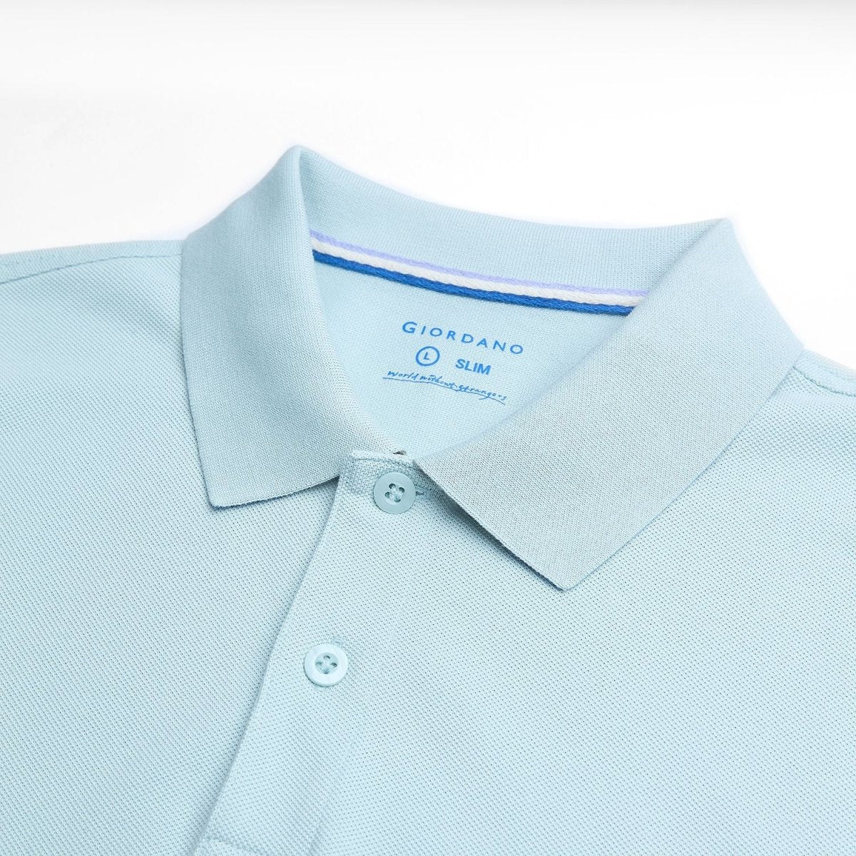 Giordano Men’s Cotton Slim Performance Polo with Small Lion Embroidery - Premium Polo