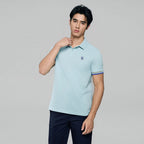 Giordano Men’s Cotton Slim Performance Polo with Small Lion Embroidery - Premium Polo