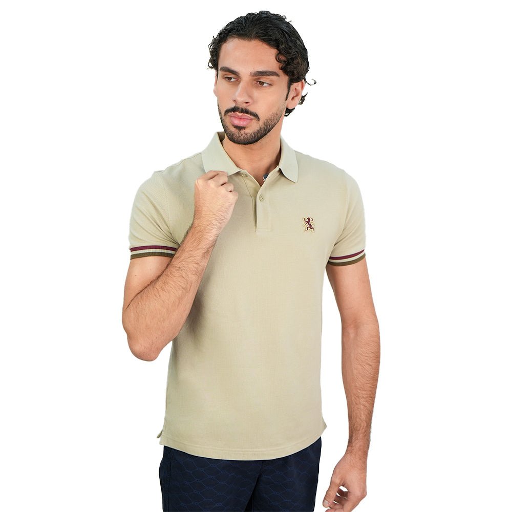 Giordano Men’s Cotton Slim Performance Polo with Small Lion Embroidery - first_variant_option_2 Premium Polo for Giordano