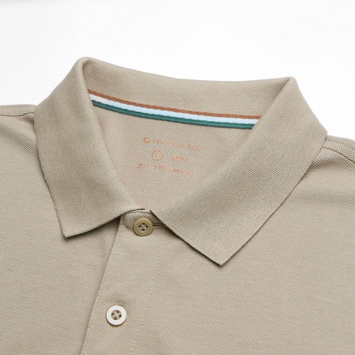 Giordano Men’s Cotton Slim Performance Polo with Small Lion Embroidery - Premium Polo