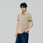 Giordano Men’s Cotton Slim Performance Polo with Small Lion Embroidery - Premium Polo