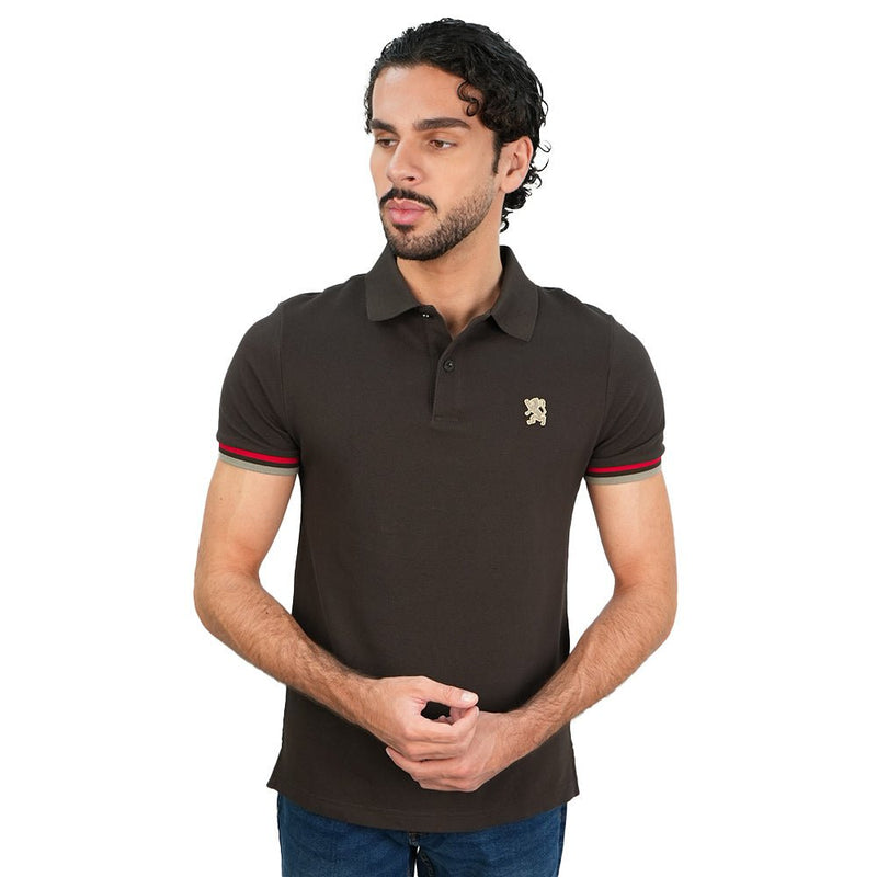 Giordano Men’s Cotton Slim Performance Polo with Small Lion Embroidery - first_variant_option_2 Premium Polo for Giordano