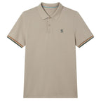 Giordano Men’s Cotton Slim Performance Polo with Small Lion Embroidery - Premium Polo